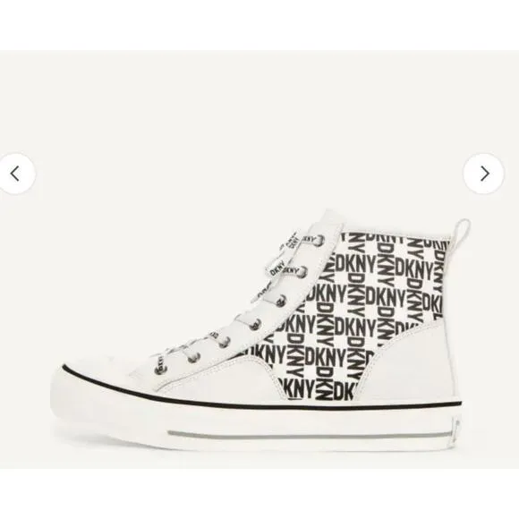 DKNY sz 7/ 7.5 / 8.5  shell toe high top canvas sneakers NWT