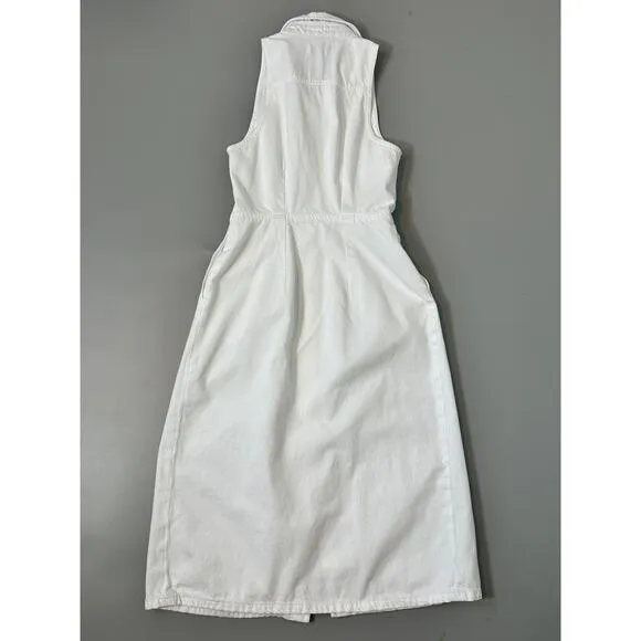DL1961 Daphne Denim Midi Dress in White