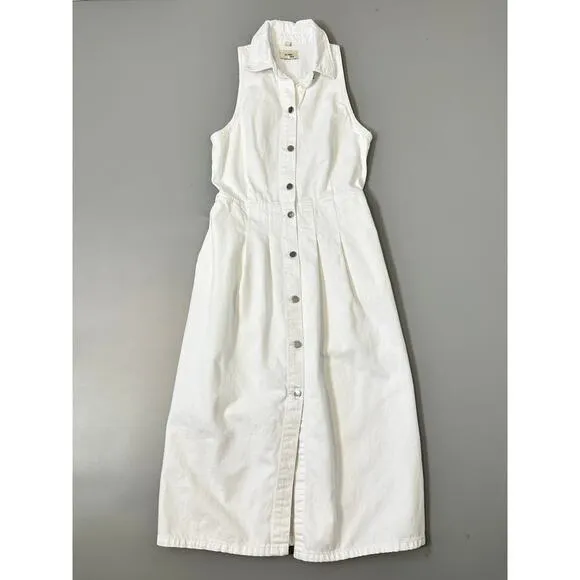DL1961 Daphne Denim Midi Dress in White