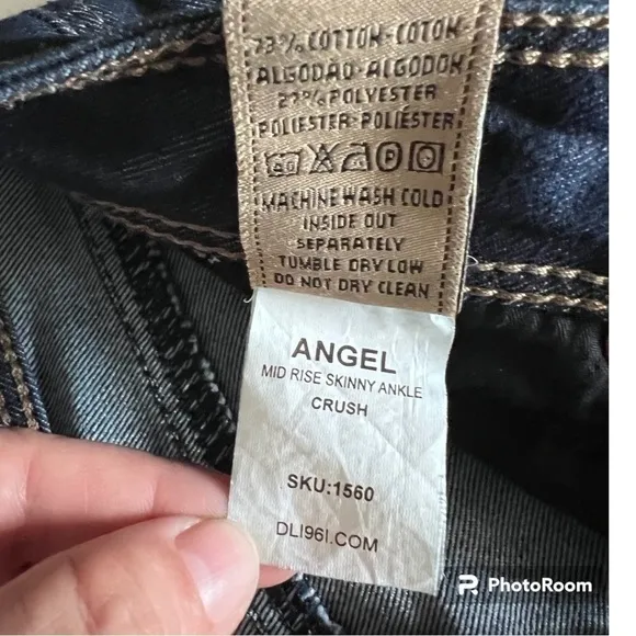 DL1961 Denim Angel Mid Rise Skinny Ankle Jeans Size 27