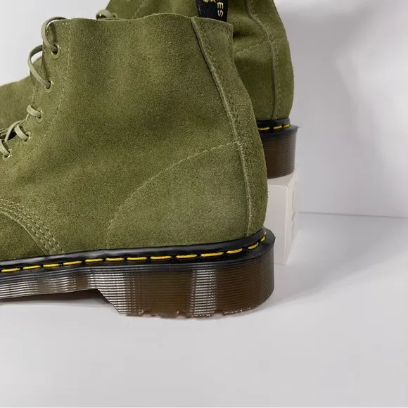 DOC 101 MADE IN ENGLAND SUEDE ANKLE BOOTS MENS SIZE 11 GREEN DESERT OASIS 6 EYE