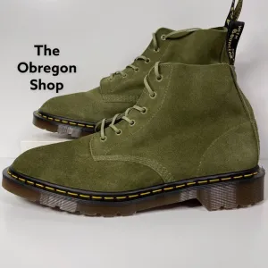 DOC 101 MADE IN ENGLAND SUEDE ANKLE BOOTS MENS SIZE 11 GREEN DESERT OASIS 6 EYE