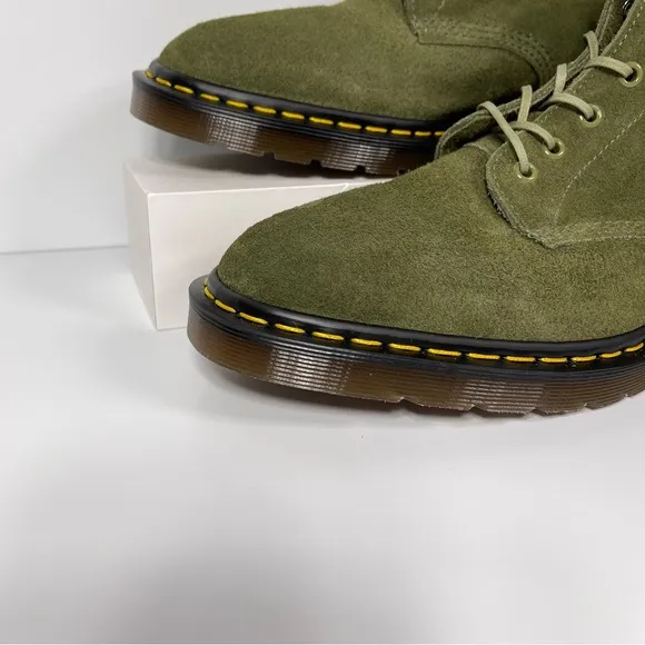 DOC 101 MADE IN ENGLAND SUEDE ANKLE BOOTS MENS SIZE 11 GREEN DESERT OASIS 6 EYE