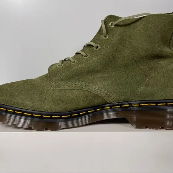DOC 101 MADE IN ENGLAND SUEDE ANKLE BOOTS MENS SIZE 11 GREEN DESERT OASIS 6 EYE