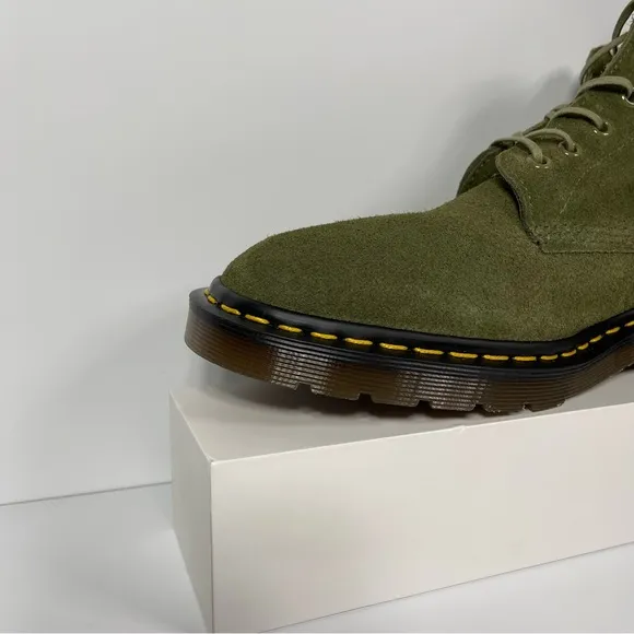 DOC 101 MADE IN ENGLAND SUEDE ANKLE BOOTS MENS SIZE 11 GREEN DESERT OASIS 6 EYE