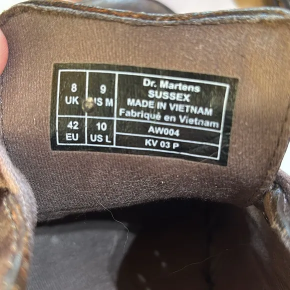 Doc MARTENS Chukka boots SUSSEX Size 9 BROWN LEATHER ANKLE DESERT BOOTS Low