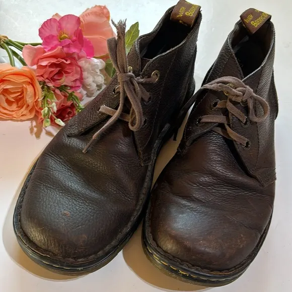 Doc MARTENS Chukka boots SUSSEX Size 9 BROWN LEATHER ANKLE DESERT BOOTS Low