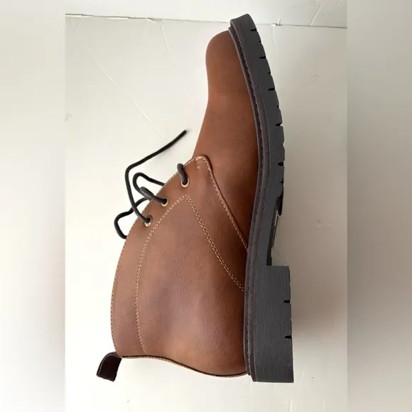 DOCKERS MEN'S CASUAL SHOES DARTFORD SIZE 10M TAN BOOTS LACE UP SUPREME COMFORT
