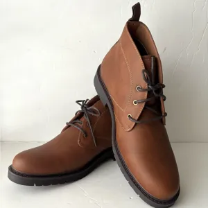 DOCKERS MEN'S CASUAL SHOES DARTFORD SIZE 10M TAN BOOTS LACE UP SUPREME COMFORT