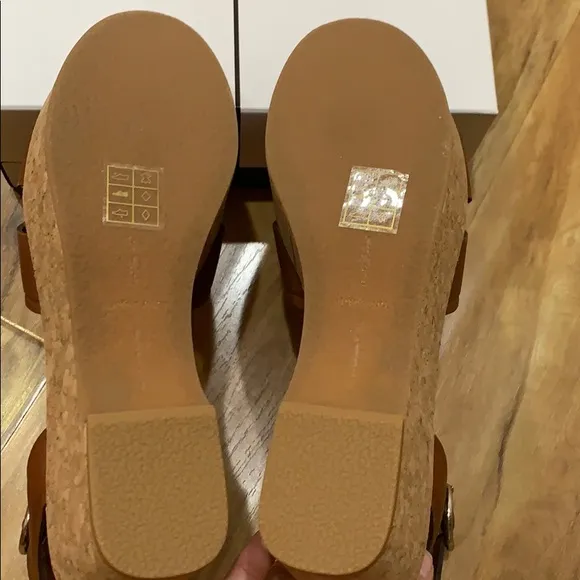 Dolce Vita Brown Espadrille Cork Wedge Sandals