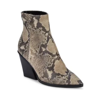 Dolce Vita Womens Snakeskin Print Leather Ankle Boots Size 9.5 Issa NEW