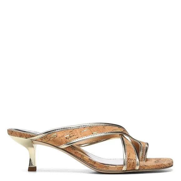 Donald J Pilner Cassia Natural Platino Cork Sandals Size 8 NWOT