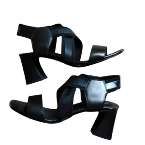 Donald J. Pliner Britini Black Strappy Sandals Women' Block Heel Sandals Size 9