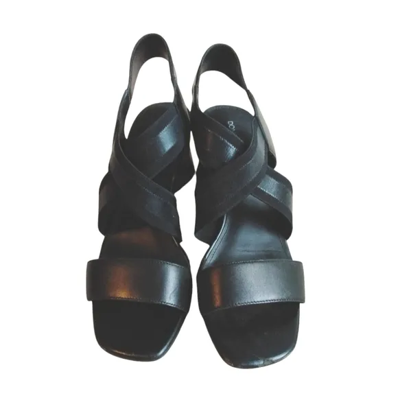 Donald J. Pliner Britini Black Strappy Sandals Women' Block Heel Sandals Size 9