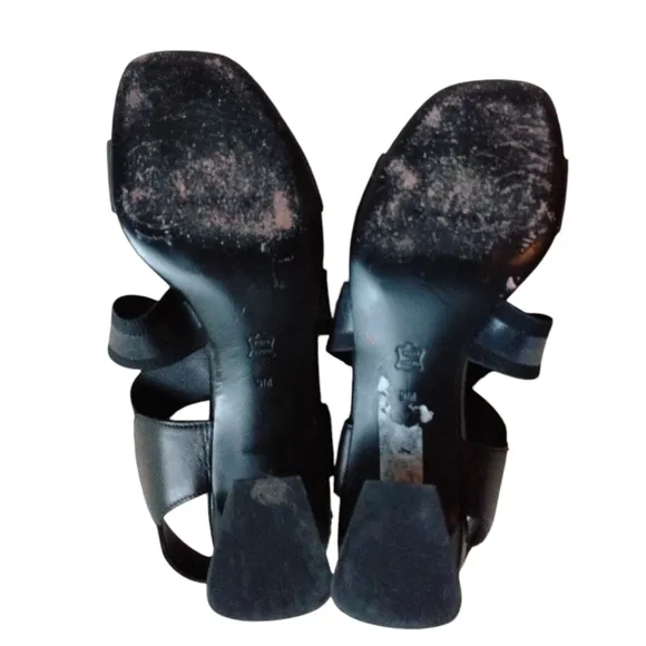 Donald J. Pliner Britini Black Strappy Sandals Women' Block Heel Sandals Size 9