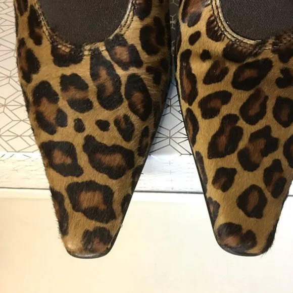 DONALD J PLINER Congo Hair Stiletto Chelsea Boots 🐆🐆