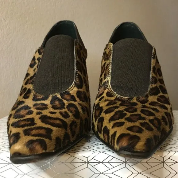 DONALD J PLINER Congo Hair Stiletto Chelsea Boots 🐆🐆