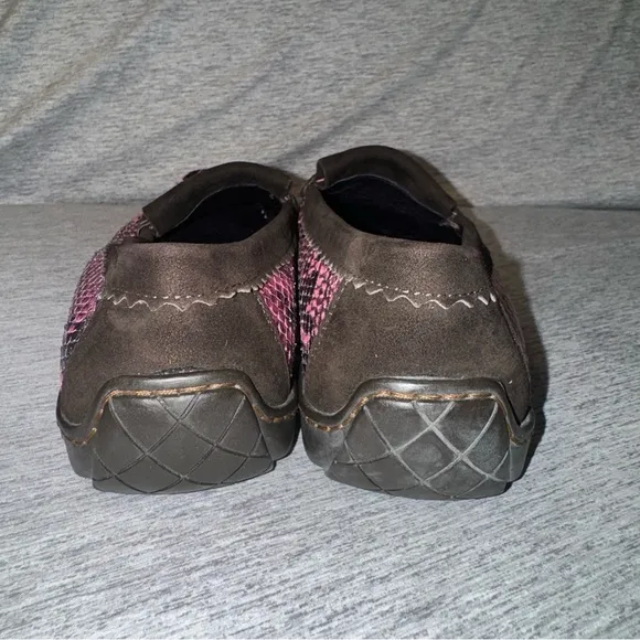 Donald J. Pliner Danie Loafers, Pink and Black, Size 10, EUC