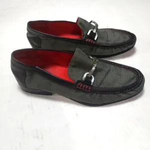 Donald J Pliner Men's Gray and Black Slip-on Loafers Size 8M