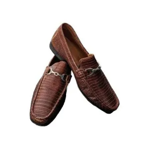 Donald Pliner Darrin2‎ Slip-on Cognac Croc Embossed Leather Italian Men's Size 9
