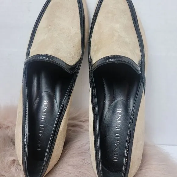 Donald Pliner Women's Rezza Smoking Slip-On Loafers Shoes Size 8.5