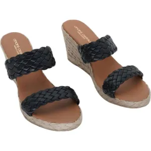 Double-Banded Espadrille Wedge Sandals - Womens Made In Spain Size EU 40
