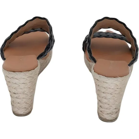 Double-Banded Espadrille Wedge Sandals - Womens Made In Spain Size EU 40