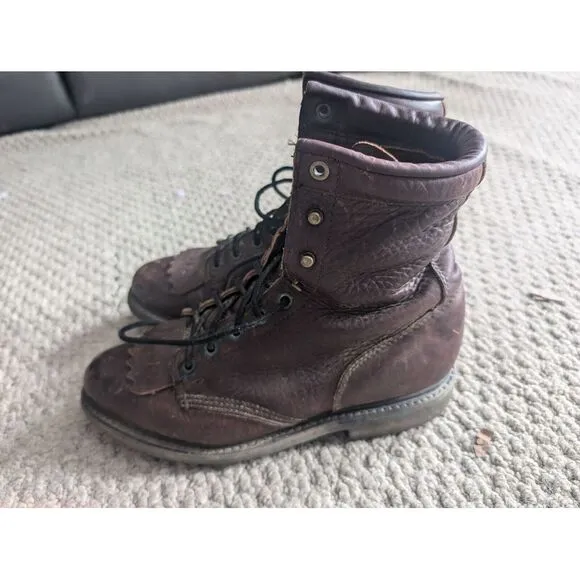 Double H Boots Women's 9W Ladies Lacer Brown Leather Lace-Up‎ 9314 Western