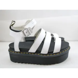 Dr Doc Martens Blaire Hydro Platform Strappy Sandals Womens 11 White Black New