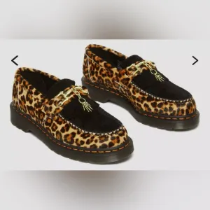 DR. MARTENS Adrian Hair-On Leopard Print Snaffle Loafers Size 8 Men's 9 Women's
