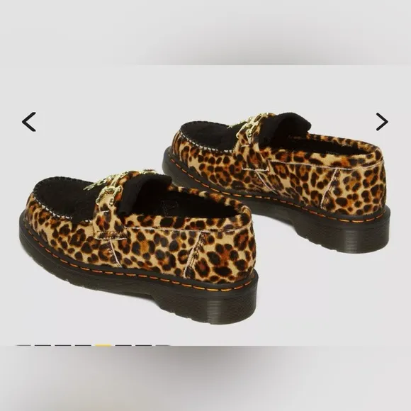 DR. MARTENS Adrian Hair-On Leopard Print Snaffle Loafers Size 9 Women’s 8 Men’s