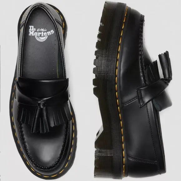 Dr. Martens Adrian Platform Leather Loafers with Tassels