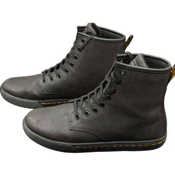 Dr. Martens Airwair Sheridan Combat Boots AW004 Matte Casual Black Sz 7 Women's