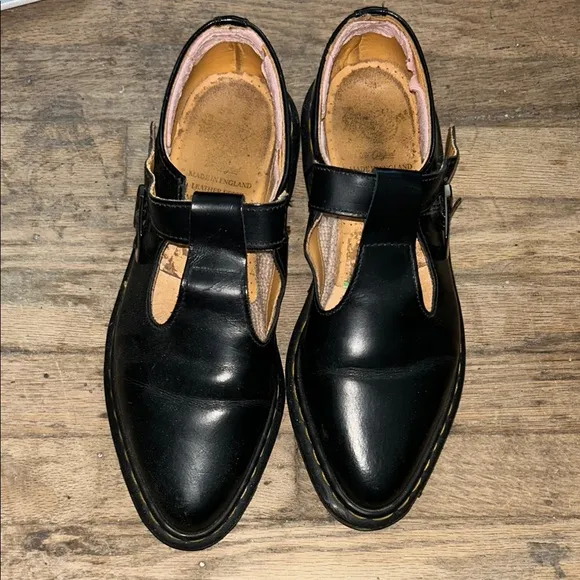 Dr. Martens Black Leather Loafers with Slip-On Design