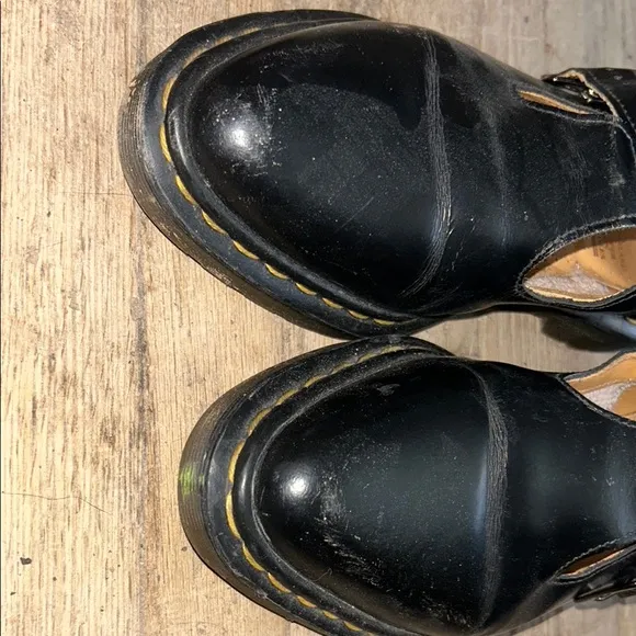 Dr. Martens Black Leather Loafers with Slip-On Design