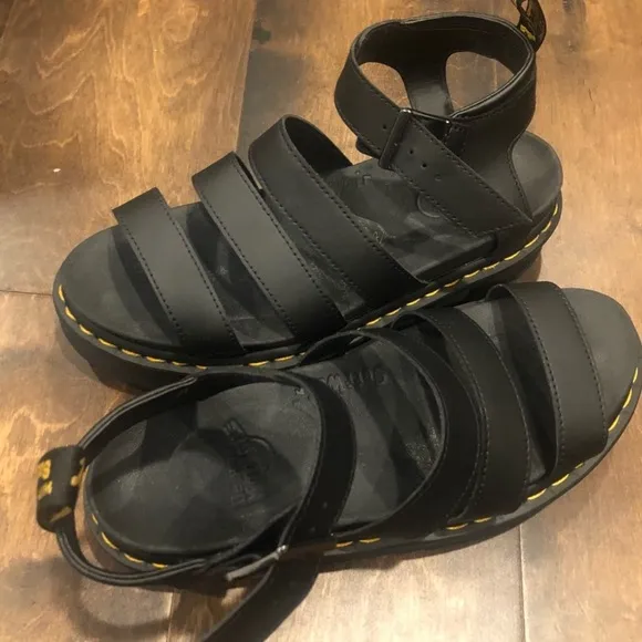 Dr. Martens Black Strappy Sandals