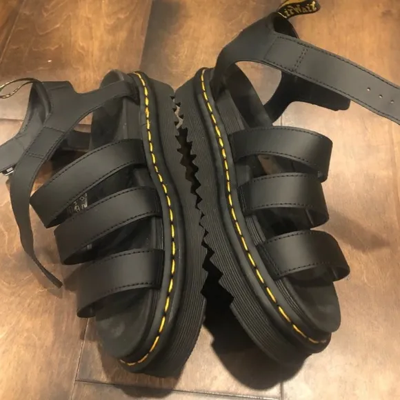 Dr. Martens Black Strappy Sandals