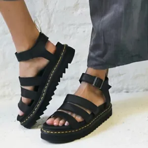 Dr. Martens Black Strappy Sandals