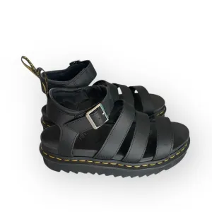 Dr Martens Blaire Matte Black Strappy Sandals