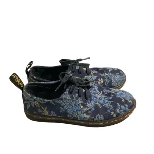 Dr. Martens Blue Floral Aldgate Sneakers Canvas Lace Up