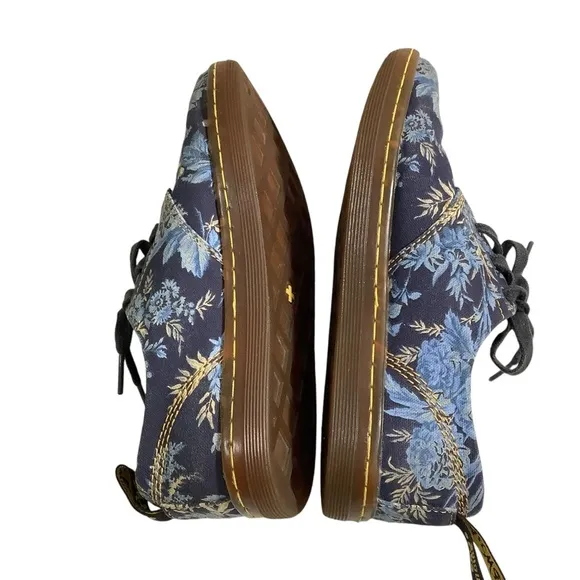 Dr. Martens Blue Floral Aldgate Sneakers Canvas Lace Up