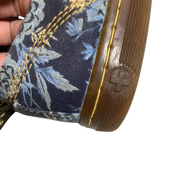 Dr. Martens Blue Floral Aldgate Sneakers Canvas Lace Up