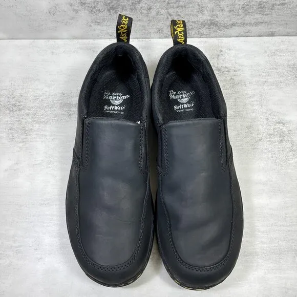 Dr Martens Brennan Leather Slip On Loafers - Men's Size 9 - Black