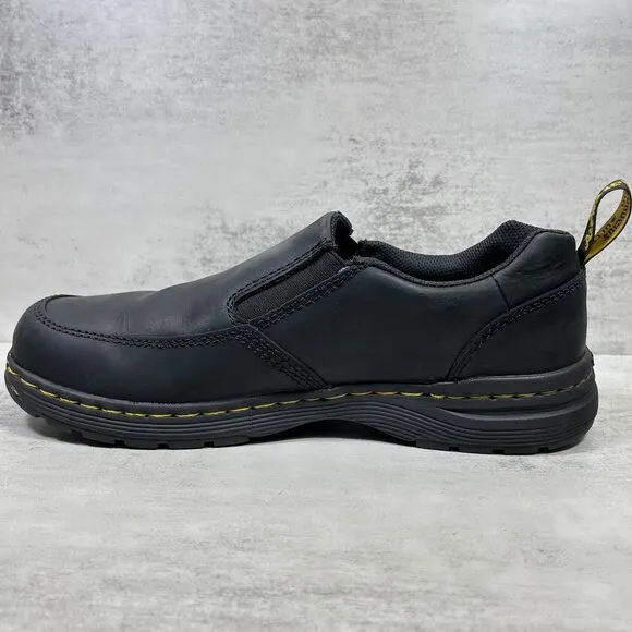 Dr Martens Brennan Leather Slip On Loafers - Men's Size 9 - Black