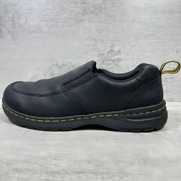 Dr Martens Brennan Leather Slip On Loafers - Men's Size 9 - Black