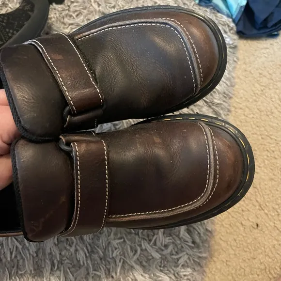 Dr. Martens Brown Leather Slip-On Loafers