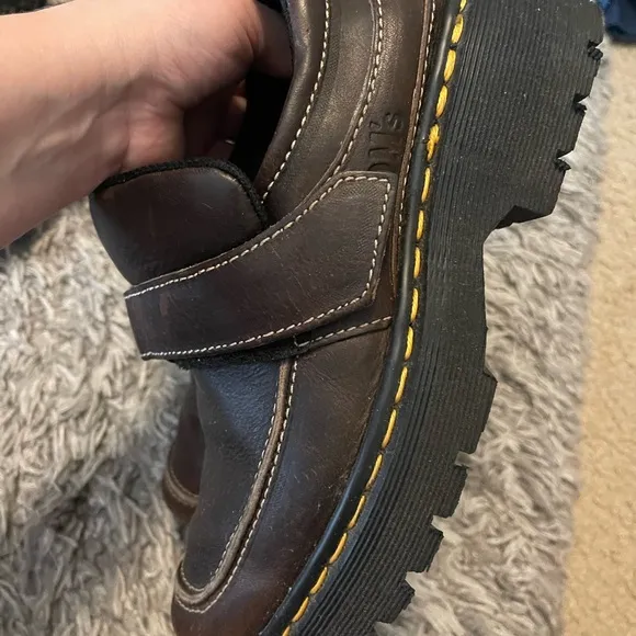 Dr. Martens Brown Leather Slip-On Loafers