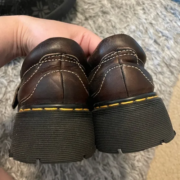 Dr. Martens Brown Leather Slip-On Loafers