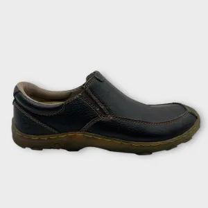 DR MARTENS Carlton Brown Gore Leather Slip-OnLoafers Size 10 M Vintage Nice!!