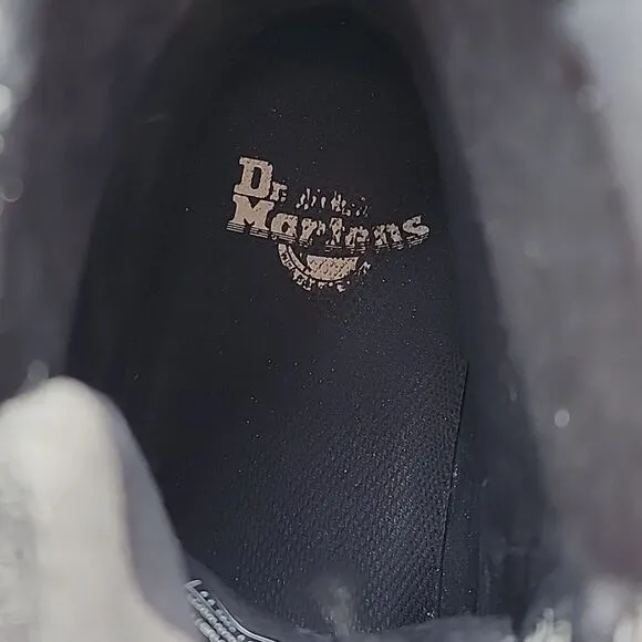 Dr. Martens Combat Boots Womens sz 8 Black Combs Ankle Poly Soles Bouncing EMS